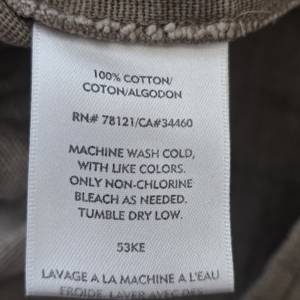 Eileen Fisher Ribbed Jacket Zipper Front Pockets Stucco Cotton Double Weave Grey - Picture 5 of 8
